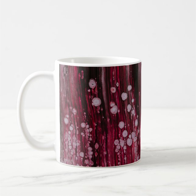 Taza De Café Pintura abstracta roja (Izquierda)