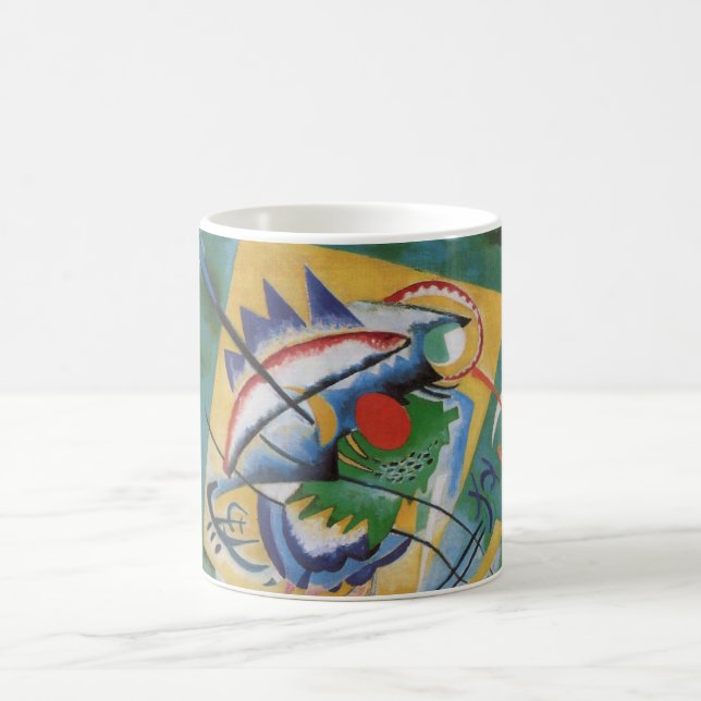 Taza De Café Pintura abstracta roja ovalada de Kandinsky (Centro)