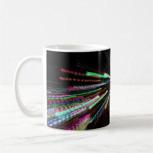 Taza De Café Pintura abstracta roja, verde y azul