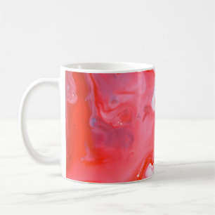Taza De Café Pintura abstracta roja y gris