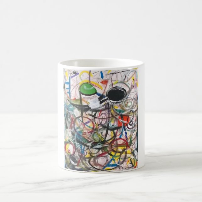 Taza De Café Pintura abstracta sin título de Hankamer Artjunkha (Centro)