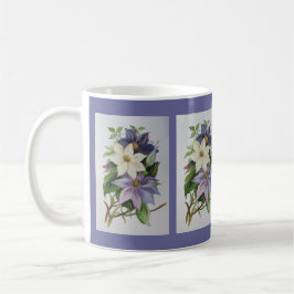 Taza De Café Pintura acrílica de Lilac Clematis Vine