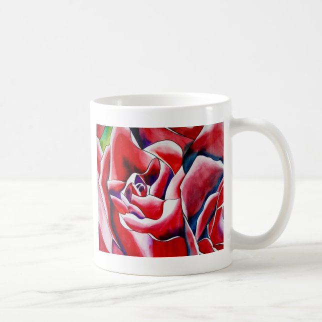 Taza De Café Pintura acuarela de rosa Roses (Derecha)