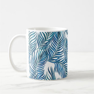 Taza De Café Pintura acuarela sin fisuras de patrón tropical