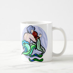 Taza De Café Pintura acuaria con símbolo estilo años 70