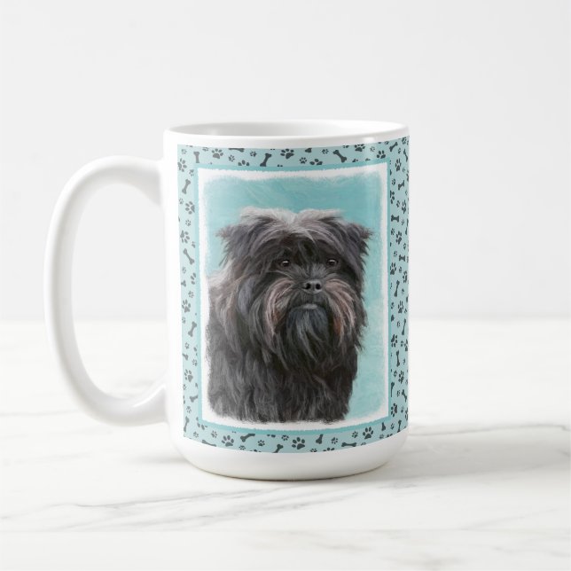 Taza De Café Pintura Affenpinscher - Arte Perro Original Cuto (Izquierda)