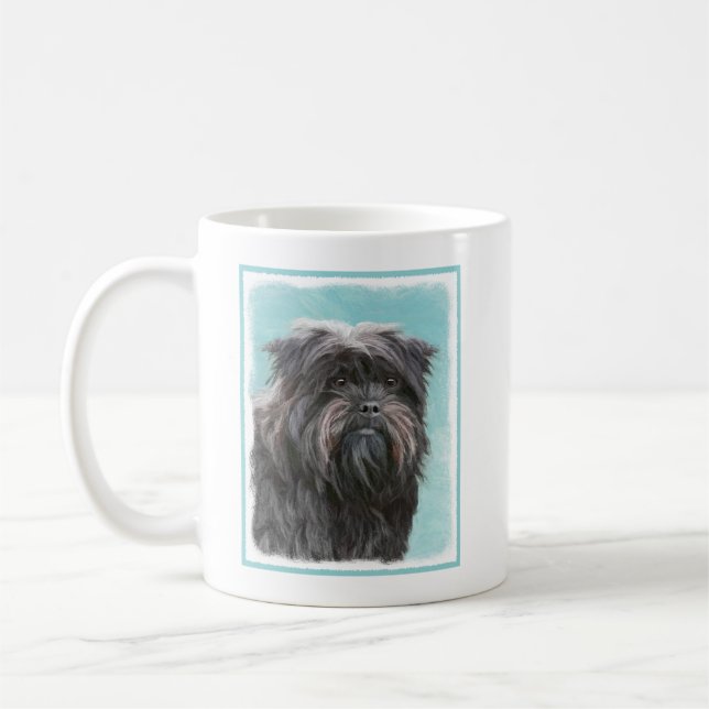 Taza De Café Pintura Affenpinscher - Arte Perro Original Cuto (Izquierda)