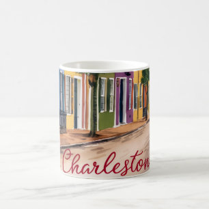 Taza De Café Pintura al Acuarela de Charleston Carolina del Sur