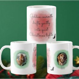 Taza De Café Pintura al agua de Navidad Retriever Dorado Person