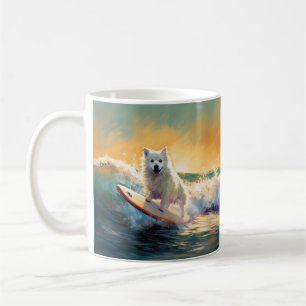 Taza De Café Pintura americana de surf en Eskimo Beach