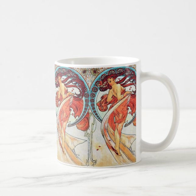 Taza De Café Pintura Art Nouveau de Alphonse Mucha Dance (Derecha)