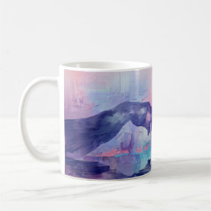 Taza De Café Pintura artística fina, manos pintadas a mano surr