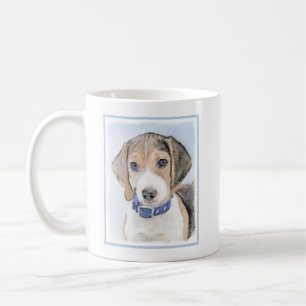 Taza De Café Pintura Beagle - Arte Perro Original Cuto
