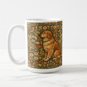 Taza De Café Pintura boho elegante vintage de Golden Retriever