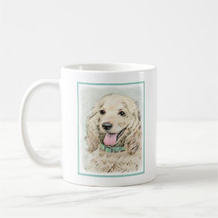 Taza De Café Pintura Buff de Cocker Spaniel - Arte Perro Origin