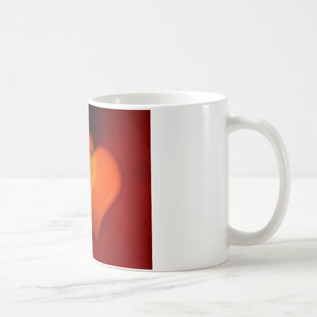 Taza De Café Pintura cardíaca (Derecha)