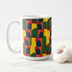 Taza De Café Pintura Colorida Abstracta
