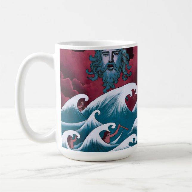 Taza De Café Pintura de aceite de Crimson Neptune (Izquierda)
