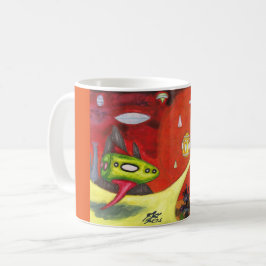 Taza De Café Pintura de acuarela Ciencia Ficción Arte de Dimens