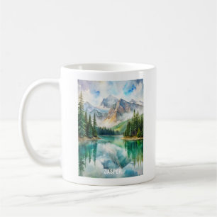 Taza De Café Pintura de acuarela del Parque Nacional Jasper