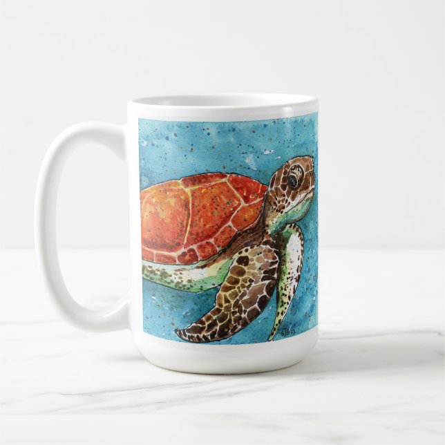 Taza De Café Pintura de acuarela - Mugre de mar (Izquierda)
