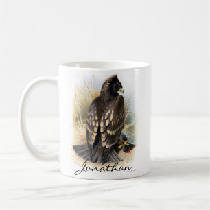 Taza De Café Pintura de águila vista de época
