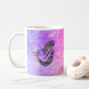 Taza De Café Pintura de arcoiris de la Sirenita Ombre