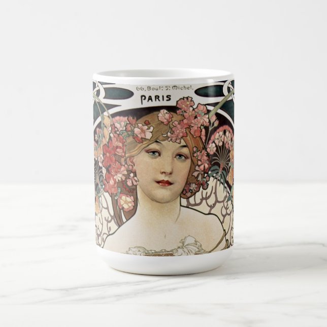 Taza De Café Pintura de Art Nouveau Art Nouveau de la época de  (Centro)