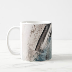 Taza De Café Pintura de arte abstracta gris y azul.abstracta,ar