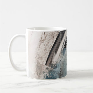 Taza De Café Pintura de arte abstracta gris y azul.abstracta,ar