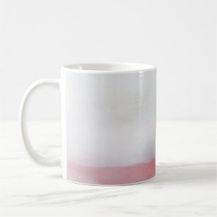 Taza De Café Pintura de arte abstracta rosa y gris. Arte modern