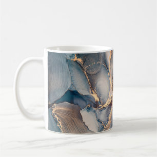 Taza De Café Pintura de arte fluido abstracto de lujo en tinta
