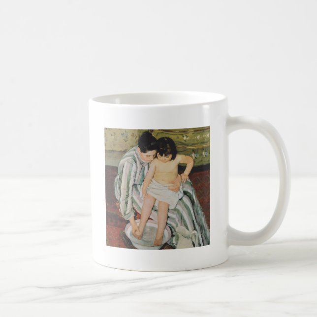 Taza De Café Pintura de baño de Mary Cassatt (Derecha)