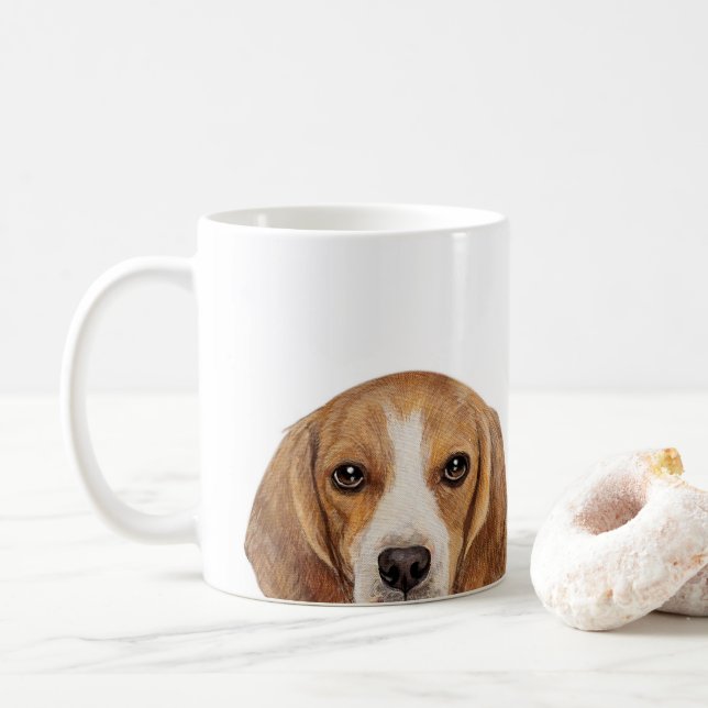 Taza De Café Pintura de Beagle de miart (Con donut)