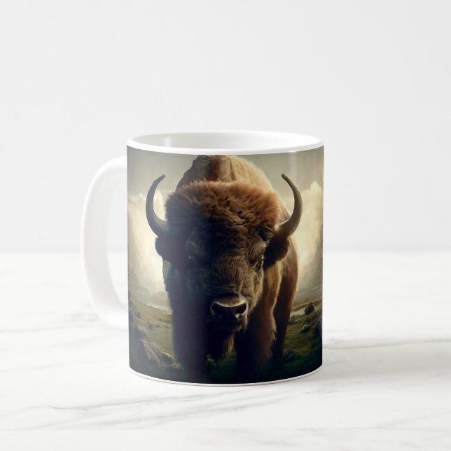 Taza De Café Pintura de Bison (Anverso izquierdo)