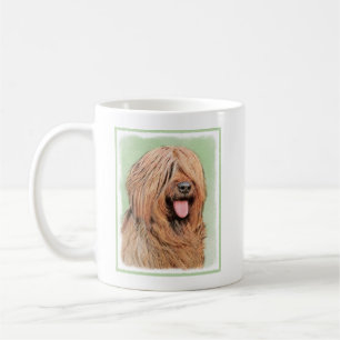 Taza De Café Pintura de Briard - Arte de Perro Original.