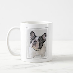 Taza De Café Pintura de Bulldog francés (Brindle Pied) - Arte 