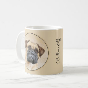 Taza De Café Pintura de Bullmastiff - Arte de Perro Original.