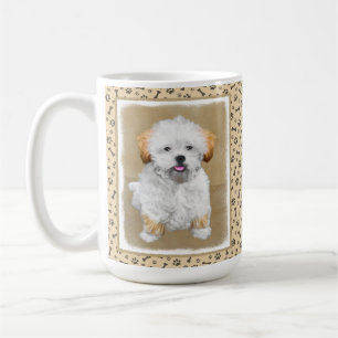 Taza De Café Pintura de cachorro de Aprenta Lhasa - Arte de Per