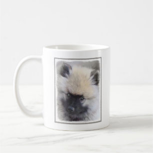 Taza De Café Pintura de cachorro de Keeshond - Arte de perro or