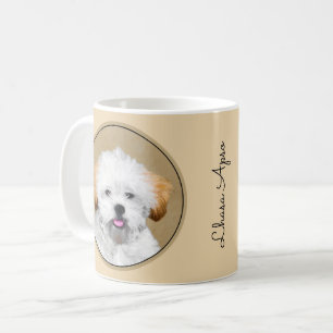 Taza De Café Pintura de cachorro Lhasa Apso - Arte de perro ori