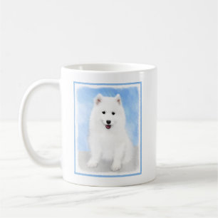 Taza De Café Pintura de cachorro samoyada - Arte original del p