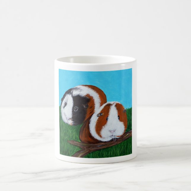 Taza De Café Pintura de cerdos de Guinea (Centro)