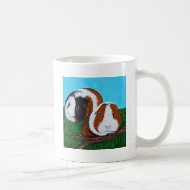Taza De Café Pintura de cerdos de Guinea (Derecha)