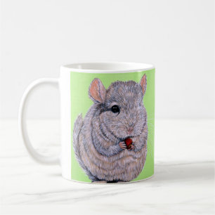 Taza De Café Pintura de chinchilla mimoso mordisqueando