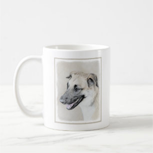 Taza De Café Pintura de Chinook (Orejas caídas) - Arte Perro Or