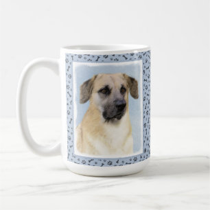 Taza De Café Pintura de Chinook (Orejas caídas) - Arte Perro Or