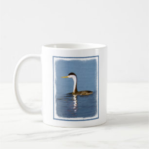 Taza De Café Pintura de Clark's Grebe - Arte de Ave Original