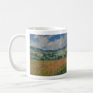Taza De Café Pintura de Claude Monet, campo de adormidera en Gi