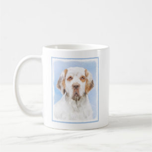 Taza De Café Pintura de Clumber Spaniel - Arte de Perro Origina